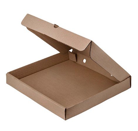 Caja de Pizza Grande de 380 x 380 x 45 mm (38 x 38 x 4.5 cm) - Paquete de 25 unidades